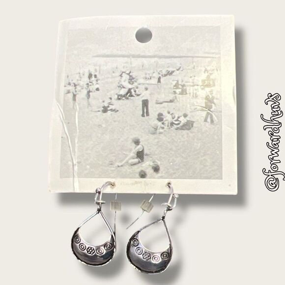 Vintage-Inspired Anthropologie Silver Dangle Earrings - Picture 1 of 6
